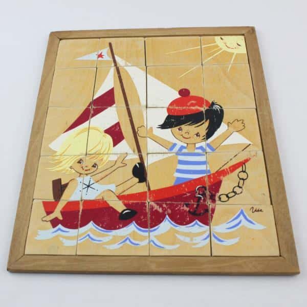 houten puzzel zeilboot
