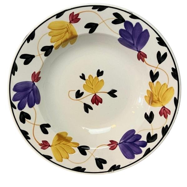 Boerenbont Société Ceramique paarse bloem