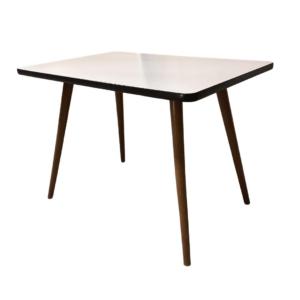 bijzettafel teak formica sixties warenhuis strant