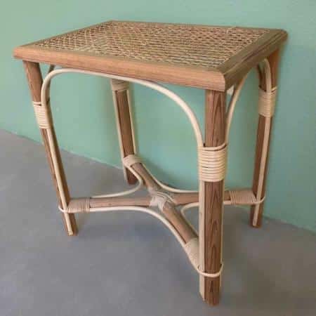 Vintage-bijzettafel-rotan-webbing-midcentury