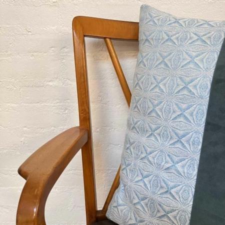 Kussen kussensloop blauw art deco vintage