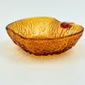 Schalenset appelvorm amber glas