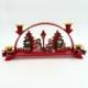 Duitse vintage kerst boogkandelaar rood