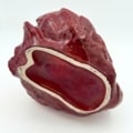 vintage bloempot zwaan bordeaux rood
