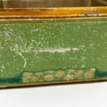 brocante blik toselli groen