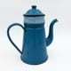 ouderwetse koffiepot emaille blauw madam bla