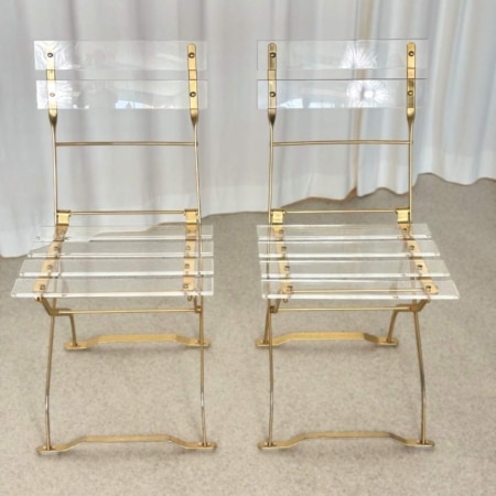 Klapstoelen Maison et Jardin Paris plexiglas goud