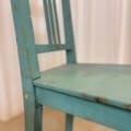 Brocante houten stoel blauw