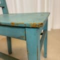 Brocante houten stoel blauw