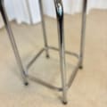 Set van 2 vintage barkrukken wit chroom