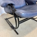 Vintage fauteuil jaren '80 blauw leer